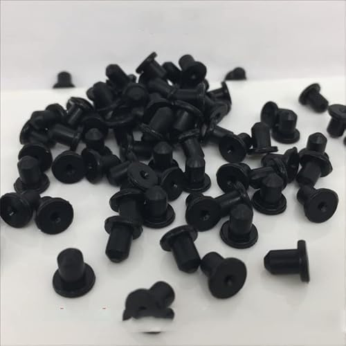Bouchons d'étanchéité en caoutchouc de silicone solide haute température Bouchons de bouteille compte-gouttes en verre moulé partie 1 2 3 3.7 3.8 3.9 4.0 5.4 6 7 MM trou-3.7-M,Couleur noire