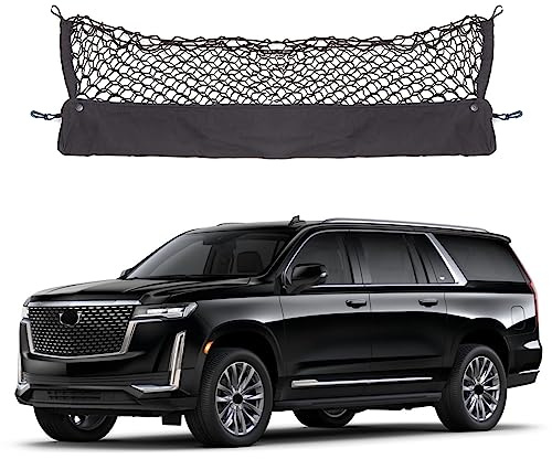 Envelope Style Cargo Net Compatible with Chevrolet Chevy Suburban, Cadillac Escalade, GMC Yukon XL Denali SLE SLT AT4 New 2026 2025 2024 2023 2022 2021 2020 2019 2018-2015 Trunk Car Tailgate Netting