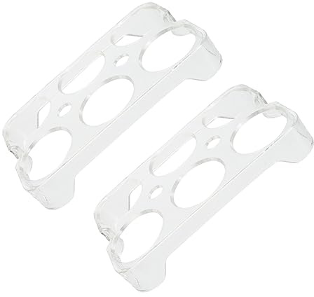 Angoily Bandeja para Huevos Refrigerador 2 Piezas 6 Espacios Organizador Plástico Resistente Almacenamiento Seguro para Congelador Cocina Camping Picnic