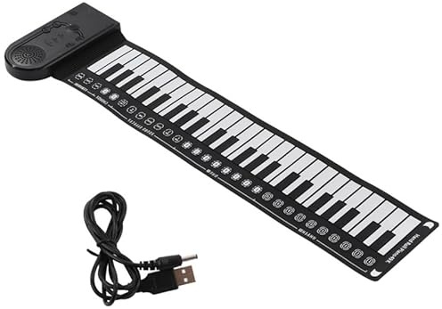 KEALBAUS Tastiera Pianoforte Roll Up Piano Elettrico per Principianti Pieghevole 49 Pianoforte Elettronico Resistente Facile da Usare