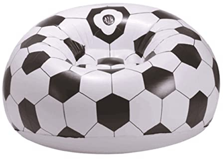 CORHAD Kreatives Aufblasbares Sofa Fußball Stil Tragbarer Lazy Air Sofa Sitz Aus Langlebigem PVC Faltbarer Outdoor Sessel Für Reisen Festivals Und Freizeit
