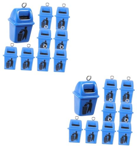 SAFIGLE 20stücke Mini Mülltonnen Charms Lustige Für Schmuckherstellung Kreative Bastelaccessoires Für Ohrringe Schlüsselanhänger Und Dekorationen