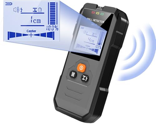 Rilevatore, Sensore Elettronico 4 In 1, Scanner da Parete, Rilevatore Tubi Metallici con Display LCD per Rilevare Legno, Metallo, Cavi Nel Muro e Magnetico O Non Magnetico