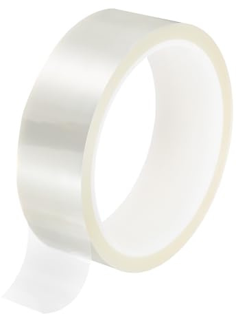 QUARKZMAN Nastro Termico Trasparente, 1 Rotolo 30mmx33m 108 Piedi Nastro Resistente al Calore ad Alta Temperatura per Sublimazione Pressa Vinile Termico Trasferimento Termico