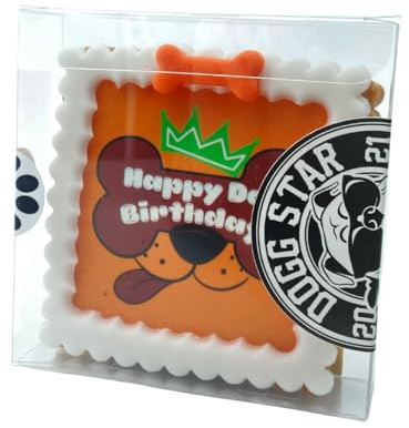 Dogg Star Hundetorte - Geburtstagstorte für Hunde mit natürlichen Inhaltsstoffen (Zecken, Schwein)