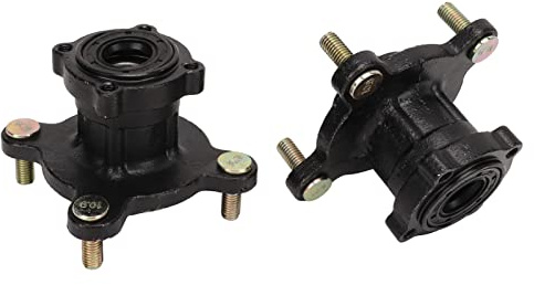 Fesjoy per Cerchione Anteriore a 4 Perni, Assemblaggio in Lega di Acciaio per Ruota Anteriore con Freno a Disco 110 125 150 200 Go Kart ATV, Elevata Durezza, Rivestimento Nero