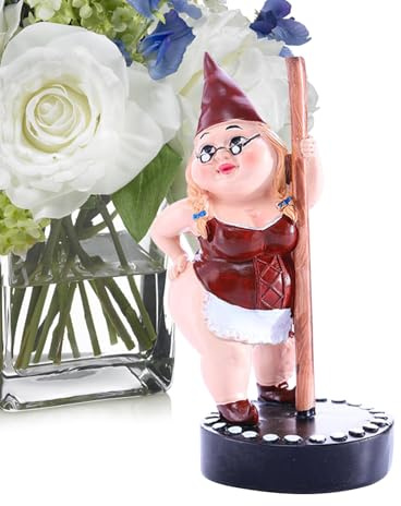 Gartenzwerg Pole Dancing – Gartenstatue Tanzzwerg, Pole, Statue aus Kunstharz | Lustige Skulptur für drinnen und draußen, für Zuhause, kreative Dekoration für Terrasse, Rasen