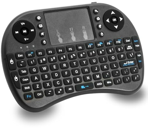 AYWHP Mini i8 Wireless Clavier avec Tapis de Souris Multi-Touch pour Smart TV,PC, Pad, Xbox 360, PS3, TV Box(sans rétroéclairage)