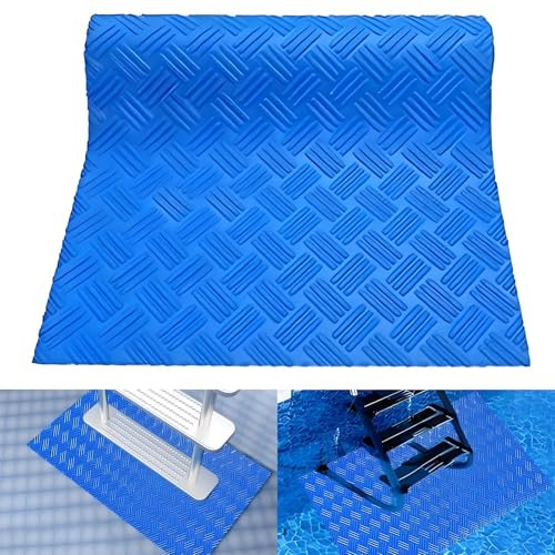 Pool Ladder Mat for Ground Pools Swimming Pool Step Anti-slip Mat Paddling Pool Floor Mats Pools Stairs Safety Pad for Swimming Pool Liner and Stairs Protective (90 * 23cm)