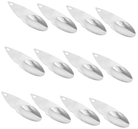 SOLUSTRE Lot de 12 Cuillères à Creuser en Acier Inoxydable pour Fruits Outils Ergonomiques pour Boule De Fruits Utilisation Pratique pour Évider La Chair De Kiwi