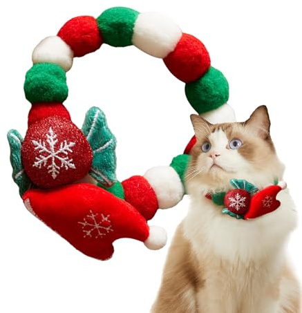 Söta Katt-halsband | Elastiskt och Mjukt Halsband - Dekorativt Halsband med Plysch Boll,för Dekoration, Beundran, Firande, Familjefest, Helgdag, Festival och Glädje