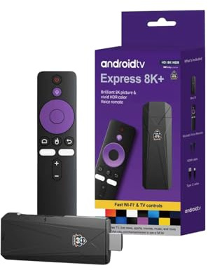Android 14.0 tv stick 4k with S905Y4 Processor, 2GB RAM 16GB Storage, Dual-Band WiFi 2.4G/5G, BT 5.2, HDMI, USB Port, Type-C Power, Bluetooth Voice Remote – 4K @ 60fps Streaming Device