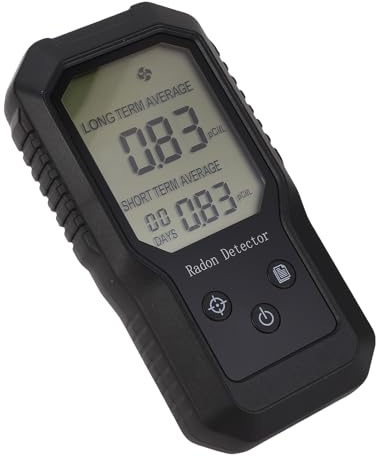 TIKATARER Détecteur Numérique de Radon, Capteur de Testeur Facile à Utiliser, Testeur de Gaz de Radon Portable avec Couvercle de Protection pour la Maison, Affichage des Résultats