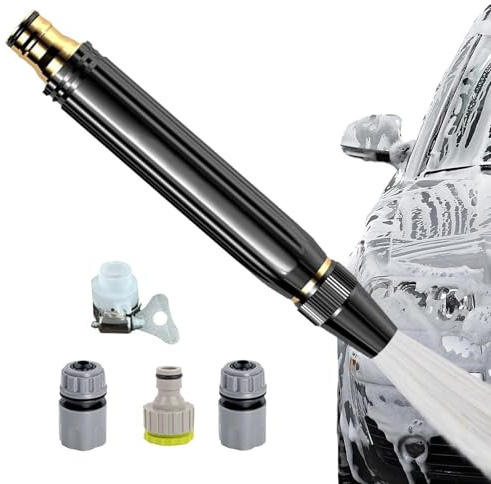 High Pressure Garden Hose Nozzle - Manual Device with Adjustable Jets for Watering - Nozzle for Garden Hose - For Garden, Yard, Terrace, Home