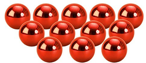 12 x Dekokugel Ø 4 cm Rot Rosenkugel Kugel Edelstahl Weihnachten