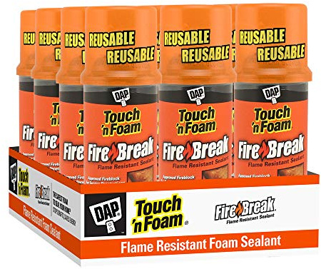 DAP Touch 'n Foam Firebreak Spray Foam 12 Pack, Orange, 12 Oz (7565010012)