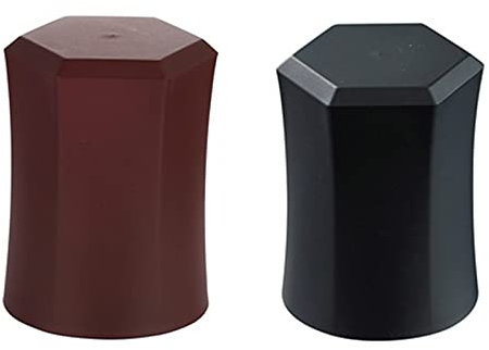 Würfelbecher, Würfelbecher, Casino-Thema, Familie, Kneipe, Geschenk, Lüger, Spiel, Kunststoff, sechseckig, Taille, Schwarz, Rot, 2 Stück