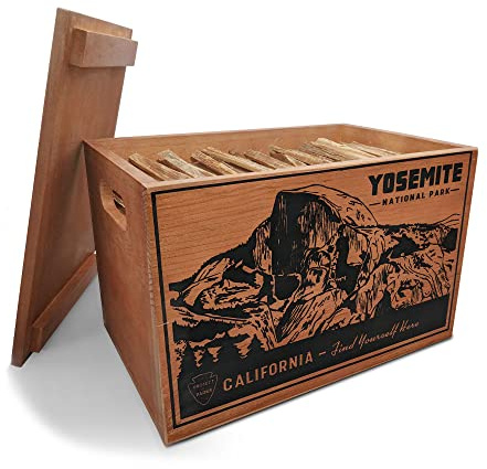 BetterWood Products Fatwood Resin Firestarter Wooden Crate, Yosemite, 13 Lb
