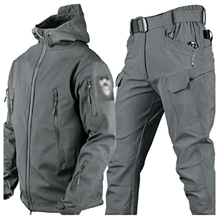 Yytcsjz Skianzüge für Herren, Herren Ski Anzug Winter Wasserdicht Winddicht Kapuze Schneemantel und Hose, Outdoor Sport Schneeanzüge, zum Skifahren und andere Winter Outdoor Ski Aktivitäten