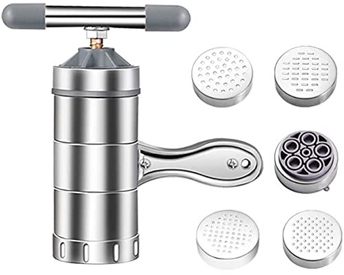 Fladhheg Stainless Steel Noodle Maker - Manual Pasta Machine With Noodle Mould