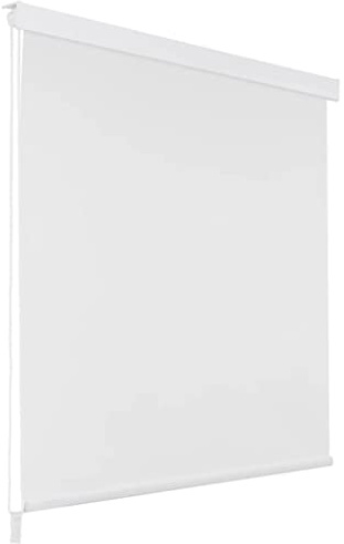 Gecheer Duschrollo für Badewanne Badrollo Duschvorhang Badewannenvorhang Badewanne Vorhang Seilzugrollo 140x240 cm Weiß