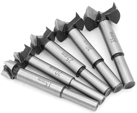 5 Stück Forstnerbohrer Set 15-35mm, Topfbohrer Lochbohrer Holz Werkzeug Holzfräser Forstnerbohrer 35mm 30mm 25mm 20mm 15mm