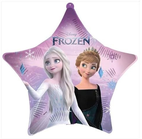 Pallone PALLONCINO in foil STELLA MYLAR FROZEN regno di ghiaccio Elsa e Anna 46cm - Decorazione Feste, Party, Compleanno - Gonfiabile ad Aria o Elio - Fornito sgonfio