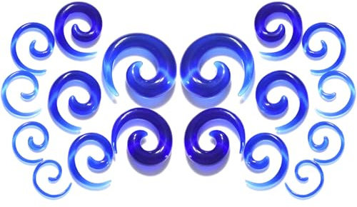 1 SET Schwarz Acryl Ohrloch Dehnspiralen Plugs Tunnel Kegel Dehnungsschnecke Acrylkegel Dehnschnecke Kit Ohrringe Dehnstab Piercing Spirale Ohr Expander Frauen Herren 1.6 2 2.5 3 4 5 6 8 10 mm