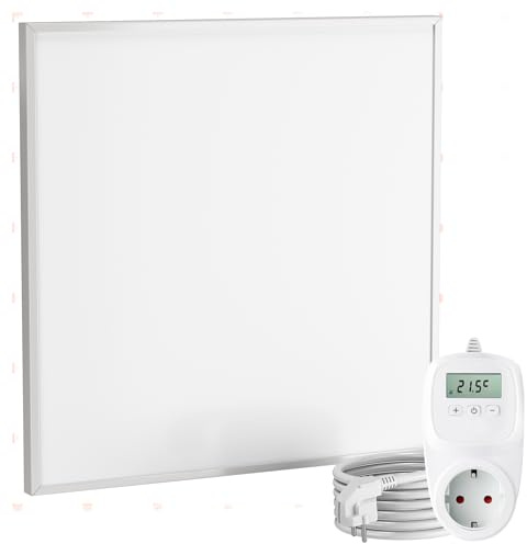 UMBRELLA® CF infraröd väggvärmare 60×60 cm 360 W med WiFi-termostat TH12 – Carbon Crystal-värmepanel för vägg, tak och rastertak