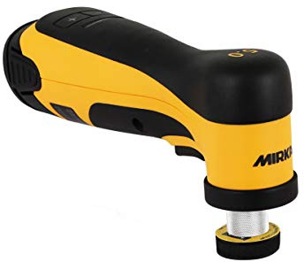 MIRKA AROS-B - Smerigliatrice per fiori a batteria, 150 NV, Ø 32 mm, 5,0 mm, filettatura Quick Lock, 4.000 – 8.000 UPM, con 2 piatti per smerigliatrice Quick-Lock (duri e morbidi)