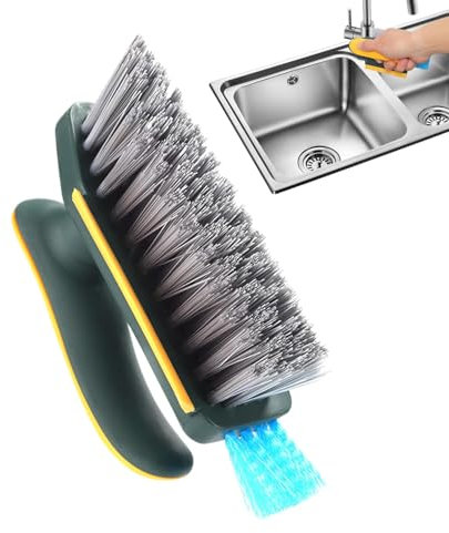 Brosse de Nettoyage des espaces | Brosse à récurer | Poignée Ergonomique avec Poils rigides pour Douche, Salle de Bain, Cuisine, Sol, carrelage, Baignoire