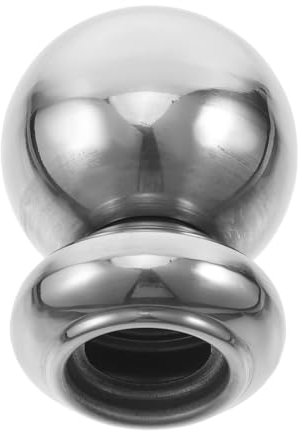 Angoily Boule Inox en Acier Inoxydable, Capuchon de Poteau Rond Argenté pour Clôture et Rambarde, Diamètre 32mm, Installation Facile