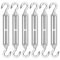Tendeur Cable en Acier Inoxydable, 6 Pièces M6 Tendeur de Fil, Ridoir Robuste pour Câble, Réglable Crochet et Crochet, Utilisé pour Cordes à linge, Suspendre, Cable de Garde Corps