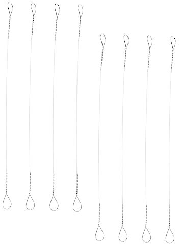 VINTORKY Fils à Fromage Inox 14,5 Cm, Trancheuse à Fromage Fil Métallique, Acier Inoxydable Réutilisable, Coupe-fromage Portable, Usage Maison Et Restauration, Set De 8 Pièces