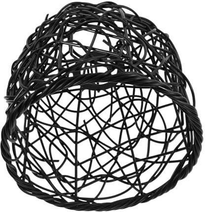 Mipcase Paralume Intrecciato Lampade Soggiorno Di Grandi Dimensioni Paralume a Cesto Luce a Sospensione Intrecciata Agriturismo Soffitto in Rattan Cesto Vita Ferro Da Stiro Nero