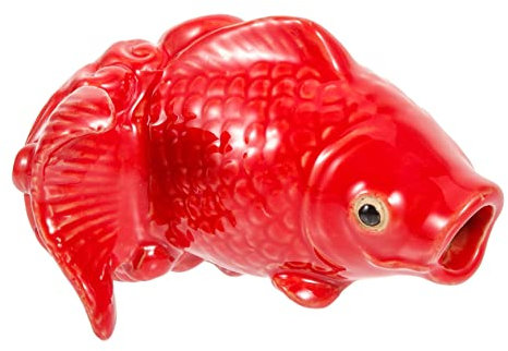 Alasum Statua Di Pesce Koi in Decorazione Da Giardino Retrò Scultura Ornamentale Per Cortile e Balcone Arredamento Da Esterno