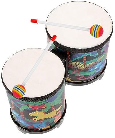 BESPORTBLE Bongotrommel Für Kinder 5-6 Zoll Aus Stabilem Holz Mit Drumsticks Schlaginstrument Für Musikfestivals Und Kinderpartys