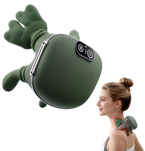 Luxulist Neck Massager for Pain Relief with Heat Deep Tissue Shiatsu Neck and Shoulder Massager Bionic Hand Design for Muscle Relaxation at Home Office or Travel