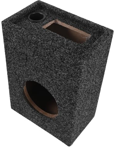 Anneome Cassa per Altoparlanti Quadrata 5 in Legno Portatile per Auto e Camion, Box Subwoofer Sigillato Compatto, Cabinet Audio Durevole e Compatibile per Impianti Stereo Automobilistici