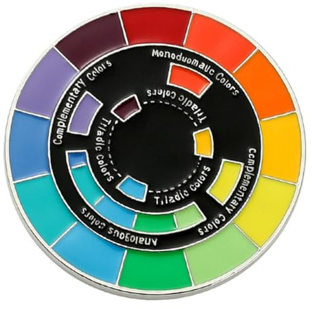 GALPADA Spilla Rotonda Colorata in Lega Smalto Arcobaleno, Design Elegante e Facile da Appuntare, per Cappotti e Colletti alla Moda