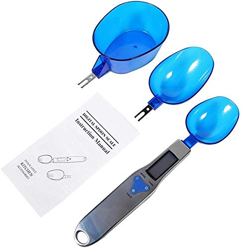 zjchao - Cucchiaio digitale elettronico, bilancia da per misurazione precisa, 0,1-500 g, con display LCD digitale