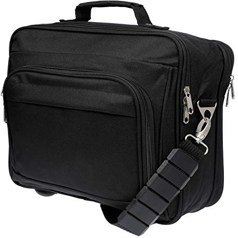 Christian Wippermann Flygvärdinna arbetsväska herr väska bräda fodral vagn landskap format, Svart, 38 cm x 28 cm x 17 cm (BxHxT), Kurirväska