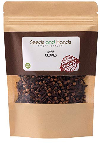 Seeds and Hands Idukki Cloves from South India [Hand-picked | Non-GMO | Organically Grown Homestead Produce] (100g / 3.52oz)