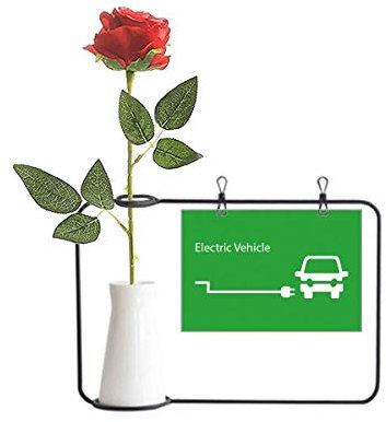 Beauty Gift Enchufe de carga Vehículos de energía proteger el medio ambiente Flor de rosa artificial colgante jarrones decoración botella