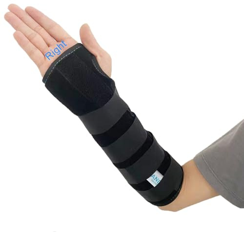 TANDCF Unisex Forearm and Wrist Support Splint Brace Double Fixation Wrist Brace for Carpal Tunnel,Adjustable Night Time Forearm Immobilizer Brace Splints,12.2 inch (31cm) length(RH/L)