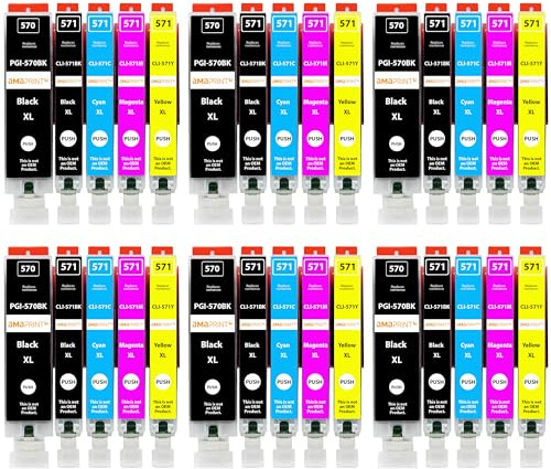 Amaprint 30 XL Patronen kompatibel mit Canon PGI 570 CLI 571 Ersatz für Pixma MG5700 MG5750 MG5751 MG5752 MG5753 MG6850 MG6851 MG6852 MG6853 TS5000 TS5050 TS5051 TS5053 TS5055 TS6050 TS6051 TS6052