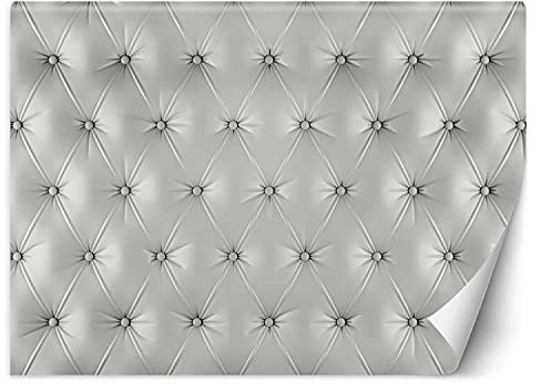 Feeby Papier Peint Intisse Mur Matelassé Graphique 150x105 cm gris Décoration Murale Tableaux Poster Muraux Chambre Enfant Salon Salle Cuisine Coucherr Abstrait Illusion 3D Effet 3D