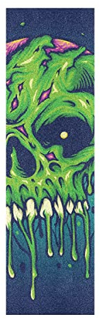 BEUSS Schädel Gruselig Grünes Skelett Muster Skateboard Griptape Rutschfest Griffband