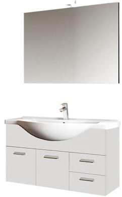 MaMa Store EBE 80, Mobile 2 ante 80 cm, Quercia Bianco, L. 80 X P. 50 X H. 53 CM