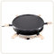 LITTLE BALANCE 8692 Crêpière Grill Happy Cheese Trio 1200 Les Meuuuh...!, Raclette elettrica, 6 spatole + 6 tavole, 6 persone, 1200 W, noce moscata